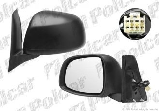 Купити 3075511M Polcar - Дзеркало зовнішнє ліва сторона управління електр. кришка текстура скло опукле FIAT SUZUKI (PJ)