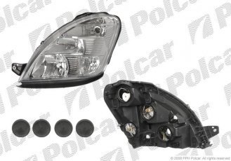 Купить 308010E Polcar - Фара основная правая сторона тип лампы=H1+H1+H7 электрический с мотором ECE IVECO DAILY 05.06-  (PJ)