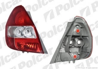Купити 3835871E Polcar - Ліхтар задній ліва сторона червоно-біла ECE HONDA JAZZ (GD)  03.02-10.08 (PJ)