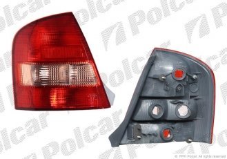 Купить 454087-E Polcar - Фонарь задний левая сторона красно-розовая без патрона лампы ECE MAZDA 323 (BJ)  01.01-09.03 (PJ)