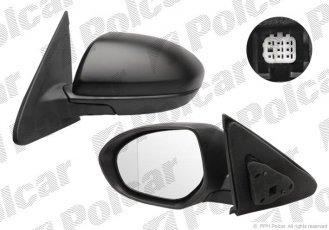 Купить 4542511M Polcar - Зеркало внешнее левая сторона управление электр. под покраску обогреваемое стекло выпуклое MAZDA 3 0