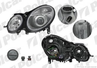 Купить 5016091E Polcar - Фара основная левая сторона ксенон тип лампы=D2S+H7 автоматический ECE MERCEDES E-KLASSE (W211)  03.0