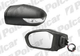 Купить 5006524M Polcar - Зеркало внешнее правая сторона управление электр. черная крышка обогреваемое стекло асферичное стекл
