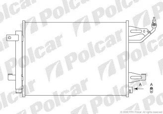 Купить 5095K82X Polcar - Радиаторы кондиционера 550 (510)  x390 (375)  x16 A/A пайка C КПП=M/A AC=  (+)  SMART MITSUBISHI (Q)