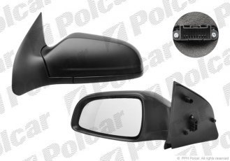 Купить 5509527M Polcar - Зеркало внешнее правая сторона управление электр. черная крышка обогреваемое стекло выпуклое стекло