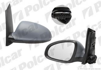 Купить 5511525M Polcar - Зеркало внешнее правая сторона управление электр. под покраску обогреваемое стекло выпуклое стекло х