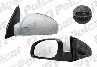 Купить 5518524M Polcar - Зеркало внешнее правая сторона управление электр. под покраску обогреваемое стекло выпуклое стекло х