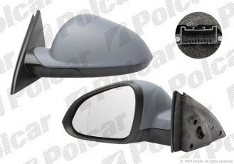 Купить 5520525M Polcar - Зеркало внешнее правая сторона управление электр. под покраску обогреваемое стекло выпуклое стекло х