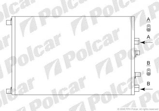 Купити 6012K82X Polcar - Радіатори кондиціонера 655 (625)  x415x12 A/A пайка З КПП=M AC=  (+)  RENAULT MEGANE II 02- 1870ccm F9Q