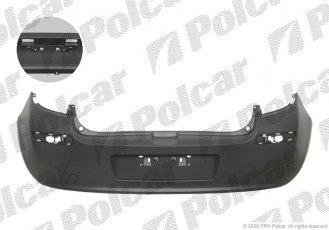 Купити 605596-J Polcar - Бампер задній з компл.накладок ґрунтоване RENAULT CLIO III (R0/1)  09.05-05.09 (PC)