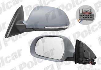 Купить 6926514M Polcar - Зеркало внешнее левая сторона управление электр. обогреваемое стекло асферичное синее стекло соедине