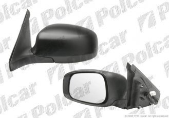 Купить 7423524M Polcar - Зеркало внешнее правая сторона управление электр. крышка черн./под покраску стекло выпуклое стекло х