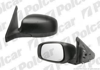 Купити 742351M Polcar - Дзеркало зовнішнє ліва сторона управління ручне кришка чорн./під фарбування скло опукле скло хро