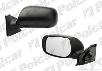 Купить 810551M Polcar - Зеркало внешнее левая сторона управление ручное черная крышка стекло выпуклое стекло хром TOYOTA YAR