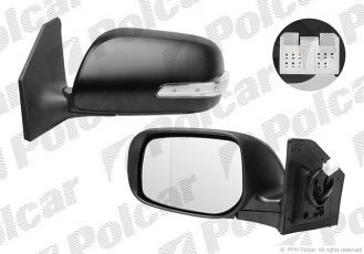 Купить 8126525M Polcar - Зеркало внешнее правая сторона управление электр. крышка под покраску обогреваемое стекло выпуклое с