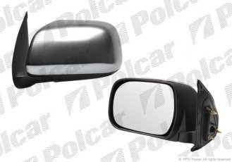 Купить 8192511M Polcar - Зеркало внешнее левая сторона управление ручное крышка хром. стекло выпуклое стекло хром TOYOTA HILU