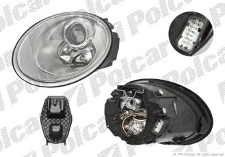 Купить 950209E Polcar - Фара основная левая сторона TYC тип=AL тип лампы=H7+H7 электрический с мотором ECE VOLKSWAGEN BEETLE 950209-E