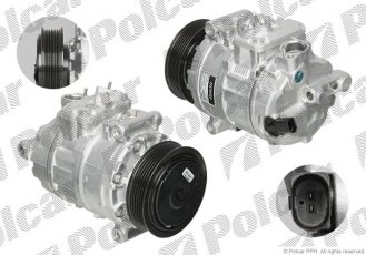Купити DCP32045 Polcar - Компрессор кондиціонера Діаметр ремінного шківа (мм)  : 110 Кількість ребер: 6 SEAT AUDI VOLKSWAGEN S