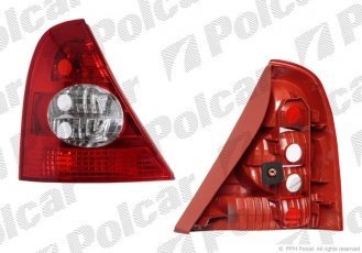 Купити 601688 Polcar - Ліхтар задній права сторона без патрона лампи RENAULT CLIO II (B0/1/2)  07.01-  (Z)
