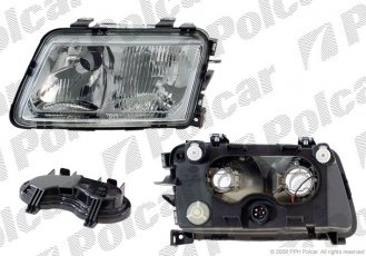 Купить 1323095E Polcar - Фара основная левая сторона TYC с фарой п/тум. тип лампы=H4+H7 ручной/электрический ECE AUDI A3 (8L)