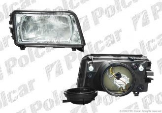 Купить 1316090E Polcar - Фара основная левая сторона тип лампы=H4 ручной/электрический ECE AUDI 100 (C4)  +AVANT 12.90-5.94 (PJ
