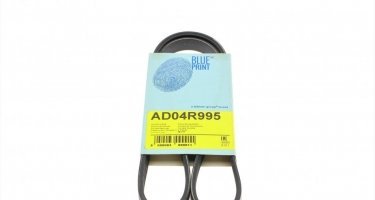 Купити AD04R995 BLUE PRINT Ремінь приводний (4 ребра) Л300 2.0Довжина: 995 мм