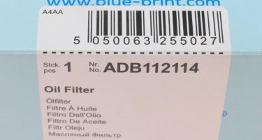 Масляный фильтр ADB112114 BLUE PRINT – (фильтр-патрон) фото 7
