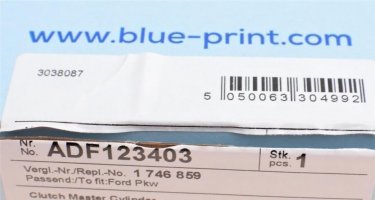 Цилиндр сцепления ADF123403 BLUE PRINT фото 6
