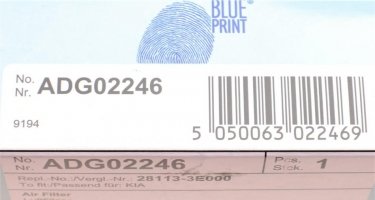Воздушный фильтр ADG02246 BLUE PRINT –  фото 4
