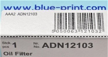 Масляный фильтр ADN12103 BLUE PRINT – (накручиваемый) фото 5