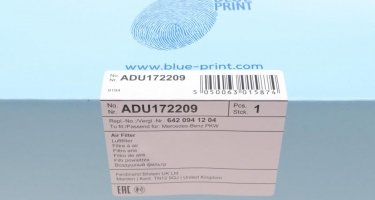 Воздушный фильтр ADU172209 BLUE PRINT –  фото 8