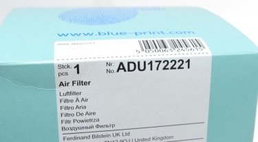 Воздушный фильтр ADU172221 BLUE PRINT –  фото 5