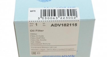 Масляный фильтр ADV182115 BLUE PRINT – (тонкой очистки) фото 6