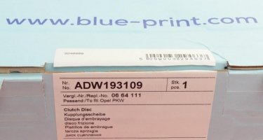 Диск зчеплення ADW193109 BLUE PRINT фото 4
