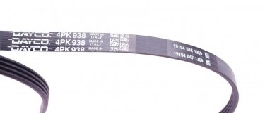 Ремінь приводний 4PK938 DAYCO – (4 ребра)Довжина: 938 мм фото 3