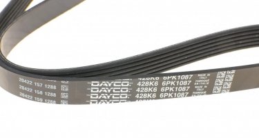 Ремінь приводний 6PK1087 DAYCO – (6 ребер)Довжина: 1087 мм фото 2