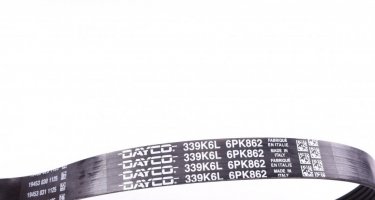 Ремінь приводний 6PK862 DAYCO – (6 ребер)Довжина: 862 мм фото 2