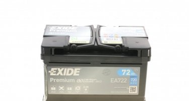 Купить EA722 EXIDE Аккумулятор Астра (Г, H, J) (1.6, 1.7, 1.9, 2.0, 2.2)