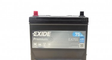 Купити EA755 EXIDE Акумулятор Pajero (1, 4) (1.8, 2.4, 2.6, 3.0, 3.5)