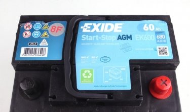 Акумулятор EK600 EXIDE фото 3