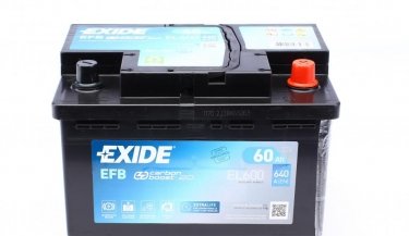 Купить EL600 EXIDE Аккумулятор Киа Рио (1.1 CRDi, 1.25 CVVT, 1.25 LPG)