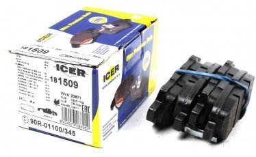 Купить 181509 ICER Тормозные колодки задние Х-Трейл (2.0, 2.2, 2.5) с датчиком износа