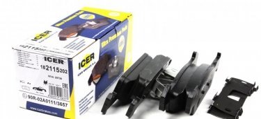 Купить 182115-202 ICER Тормозные колодки передние Сандеро 2 (1.2 16V, 1.2 16V LPG, 1.6) 
