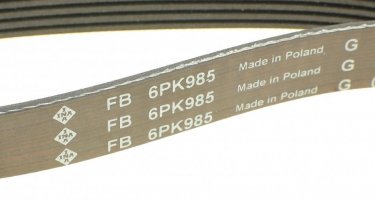 Ремінь приводний FB 6PK985 INA – (6 ребер)Довжина: 985 мм фото 4