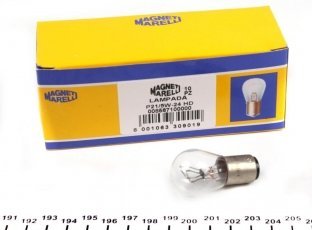 Купити 008567100000 MAGNETI MARELLI - Лампа розжарювання, ліхтар сигналу гальмування (виробництво кор.код. P21 5W 24 HD)  MagnetiMarelli