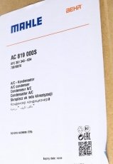 Радіатор кондиціонера AC 819 000S MAHLE фото 2