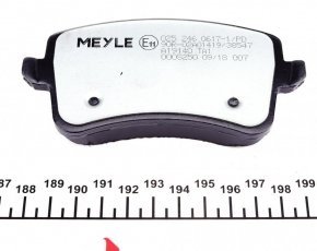 Гальмівна колодка 025 246 0617-1/PD MEYLE – задні без датчика зносу фото 5