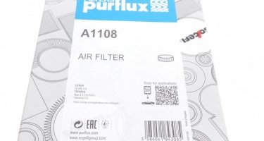 Повітряний фільтр A1108 PURFLUX –  фото 5