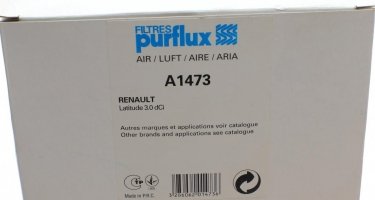 Воздушный фильтр A1473 PURFLUX –  фото 4
