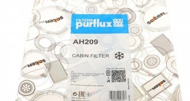 Салонный фильтр AH209 PURFLUX – (тонкой очистки) фото 3